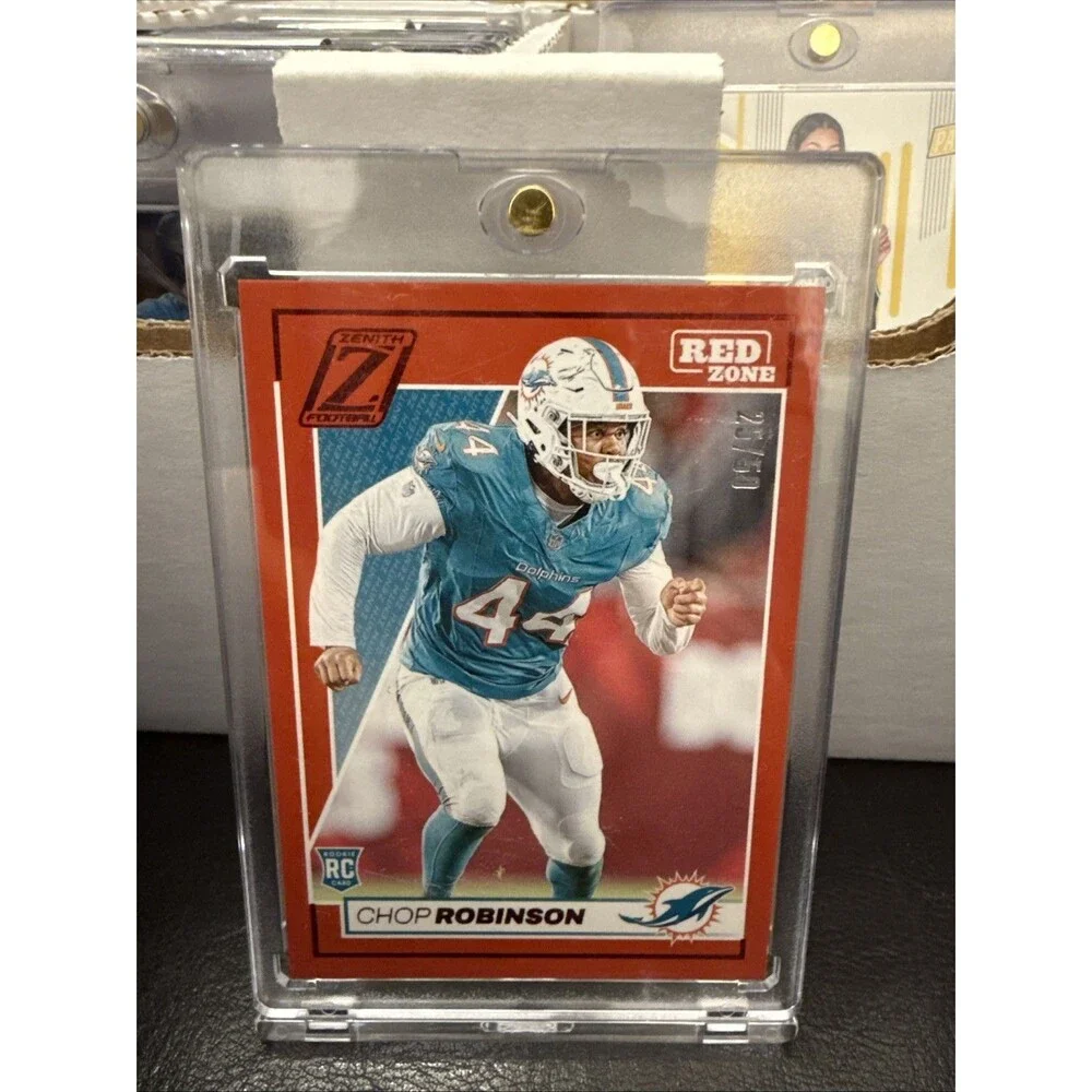 2024 Panini Zenith Chop Robinson RC Red Zone /50 Rookie Card Dolphins Ssp